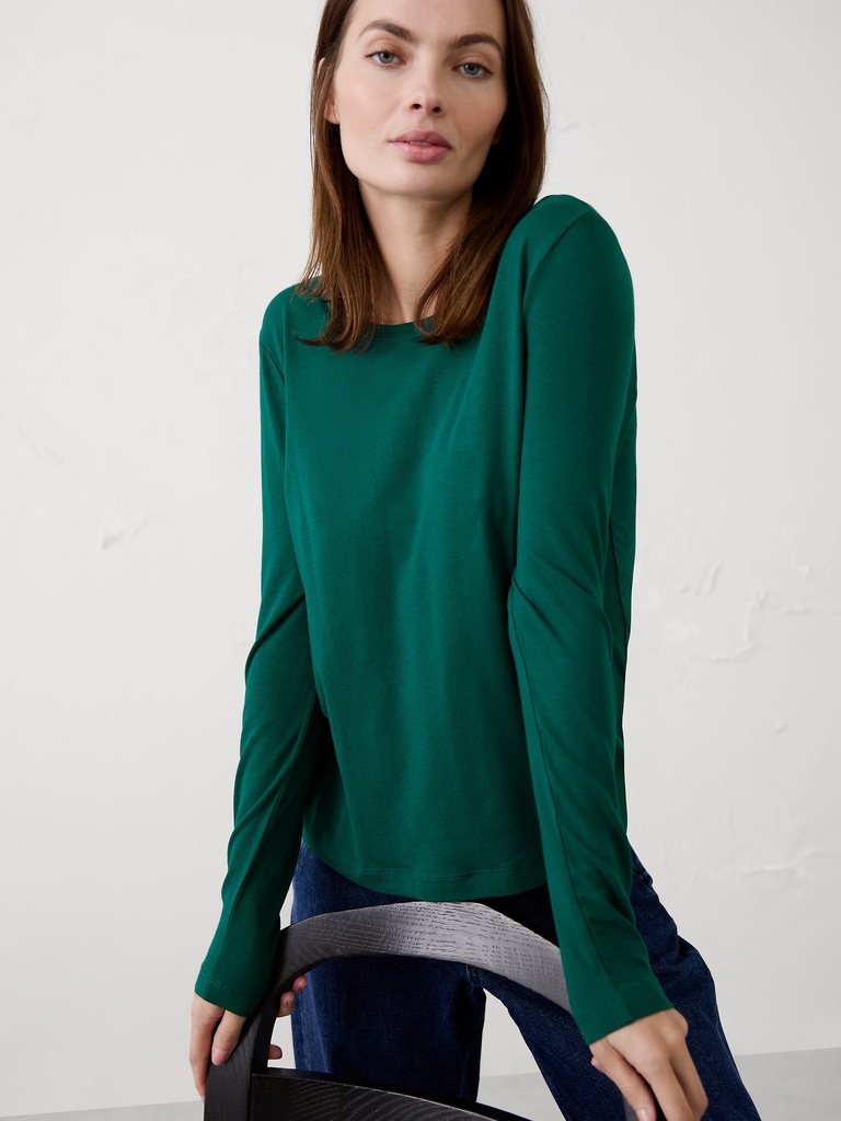 Timeless Long-Sleeve Crew-Neck T-Shirt