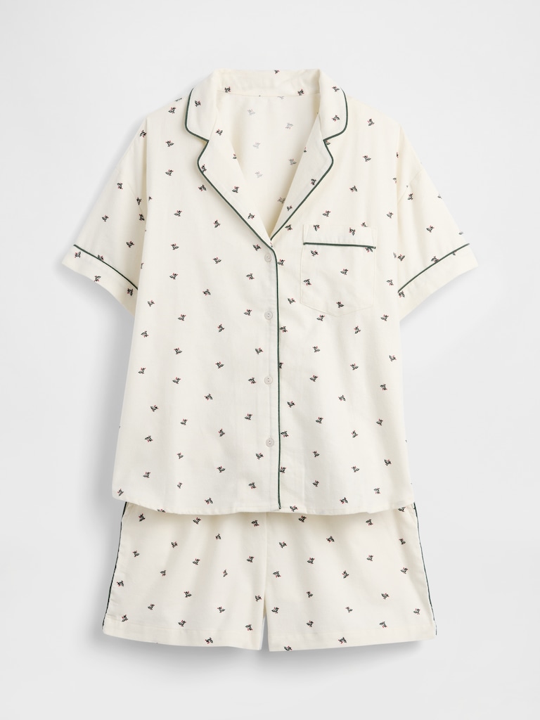 Adult Softest Flannel PJ Short Set