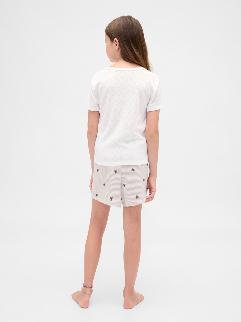 Kids Recycled Flannel PJ Boxer Shorts