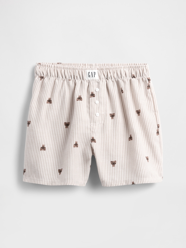 Kids Recycled Flannel PJ Boxer Shorts