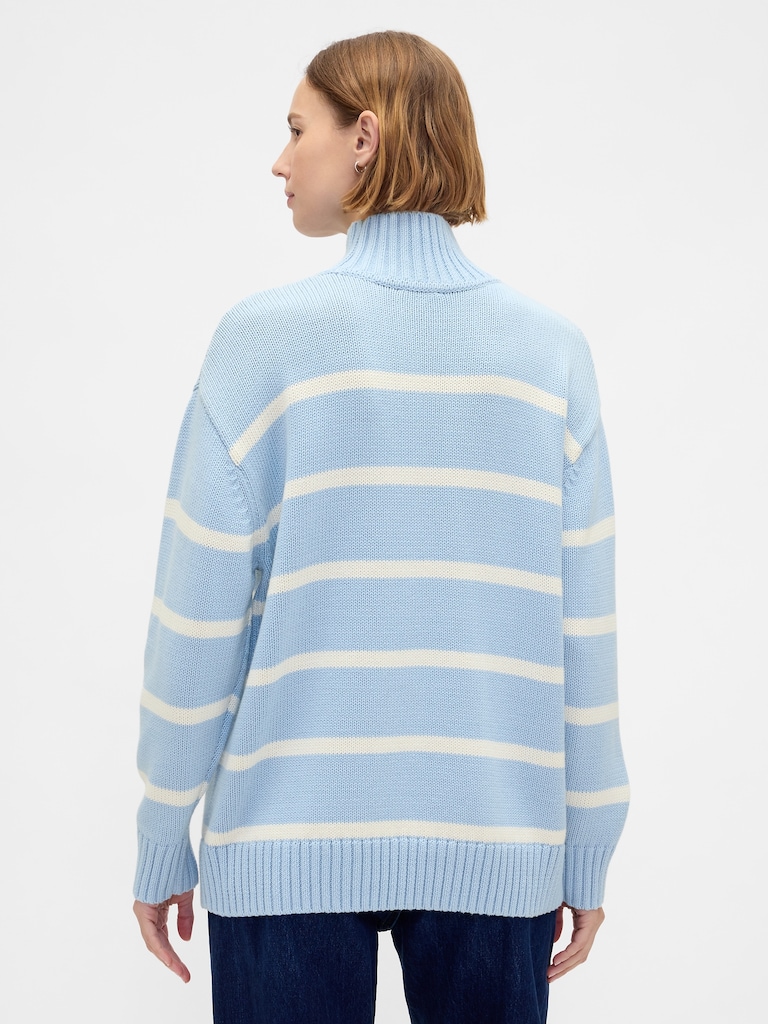 100% Cotton Oversized Mockneck Sweater