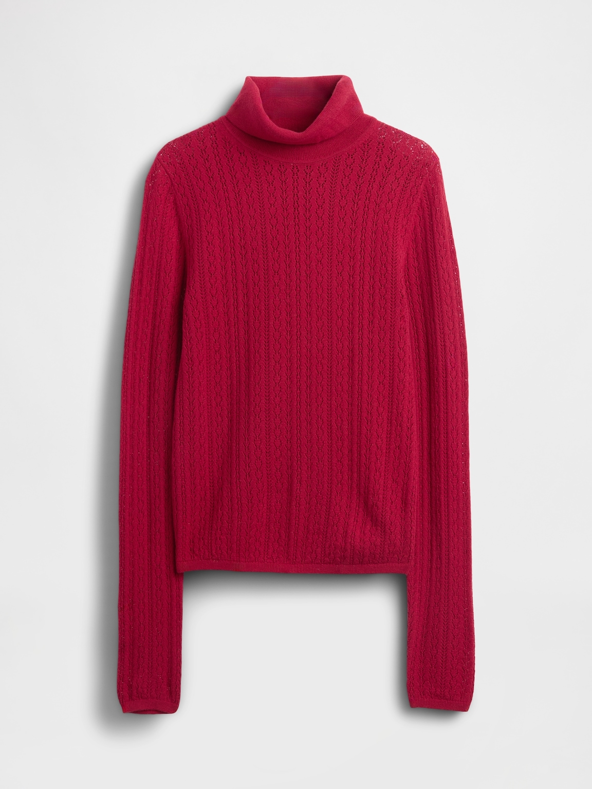 Pointelle Turtleneck Sweater