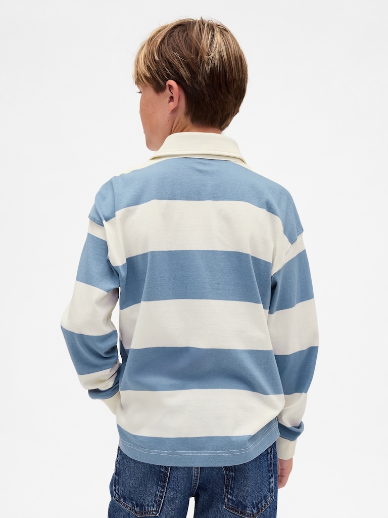 Kids Rugby Stripe Polo Shirt