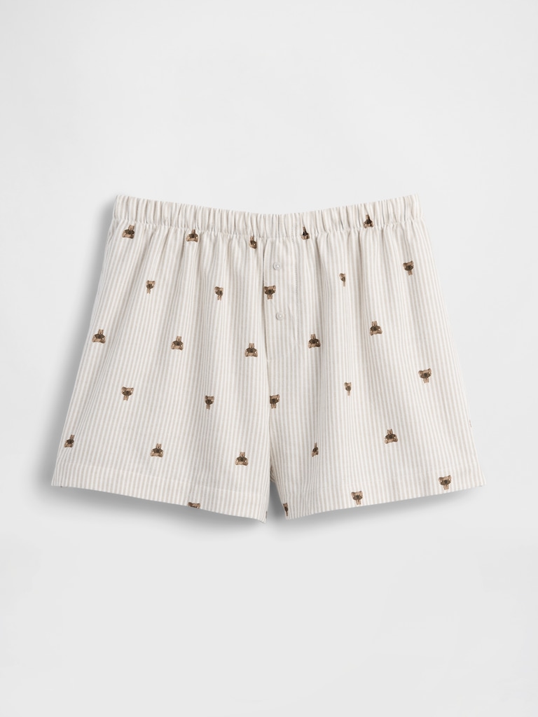 Logo Flannel Boxer Shorts