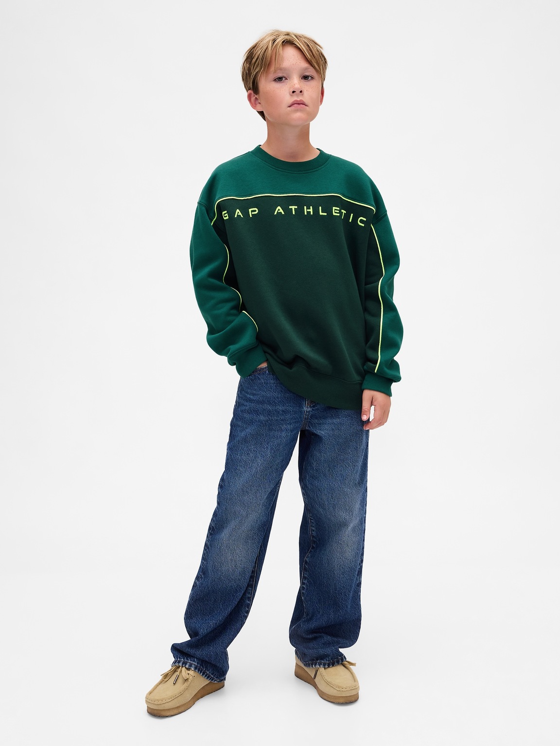 Kids VintageSoft Colorblock Logo Sweatshirt