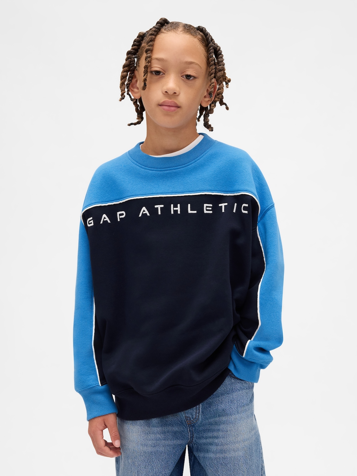 Kids VintageSoft Colorblock Logo Sweatshirt