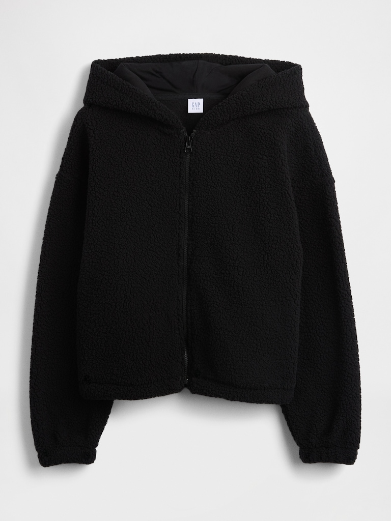 Kids Sherpa Relaxed Zip Hoodie