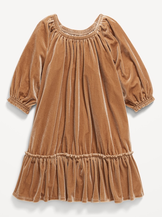 Puffy Puffy-Sleeve Velour Dress for Toddler Girls on clearance at Old Navy — 74% off