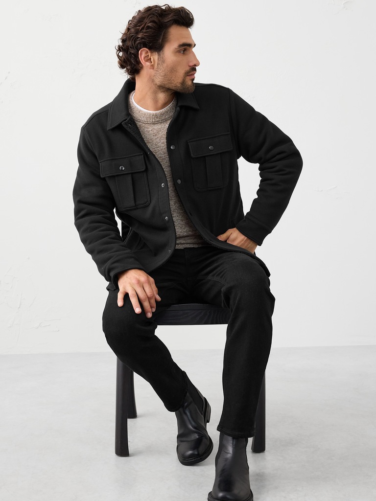 Sherpa Lined Shirt Jacket