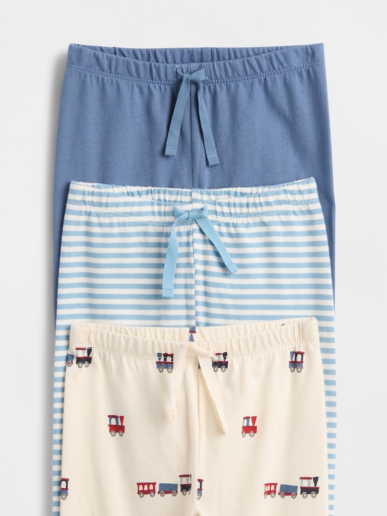 Baby First Favorites Organic Cotton Pull-On Pants (3-Pack)