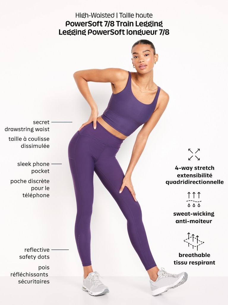 Legging PowerSoft Pro à taille haute longueur 7/8