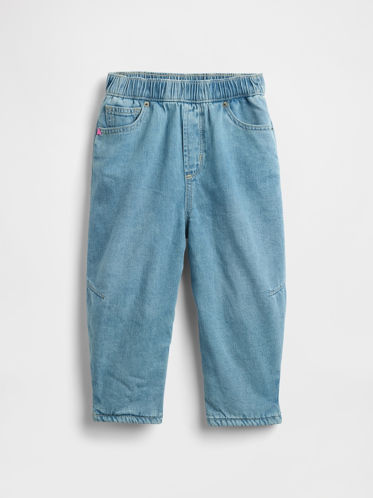 Baby & Toddler Cozy-Lined Barrel Jeans
