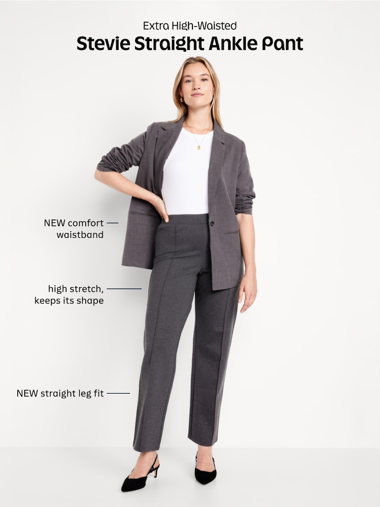 Extra High-Waisted Stevie Straight Pants