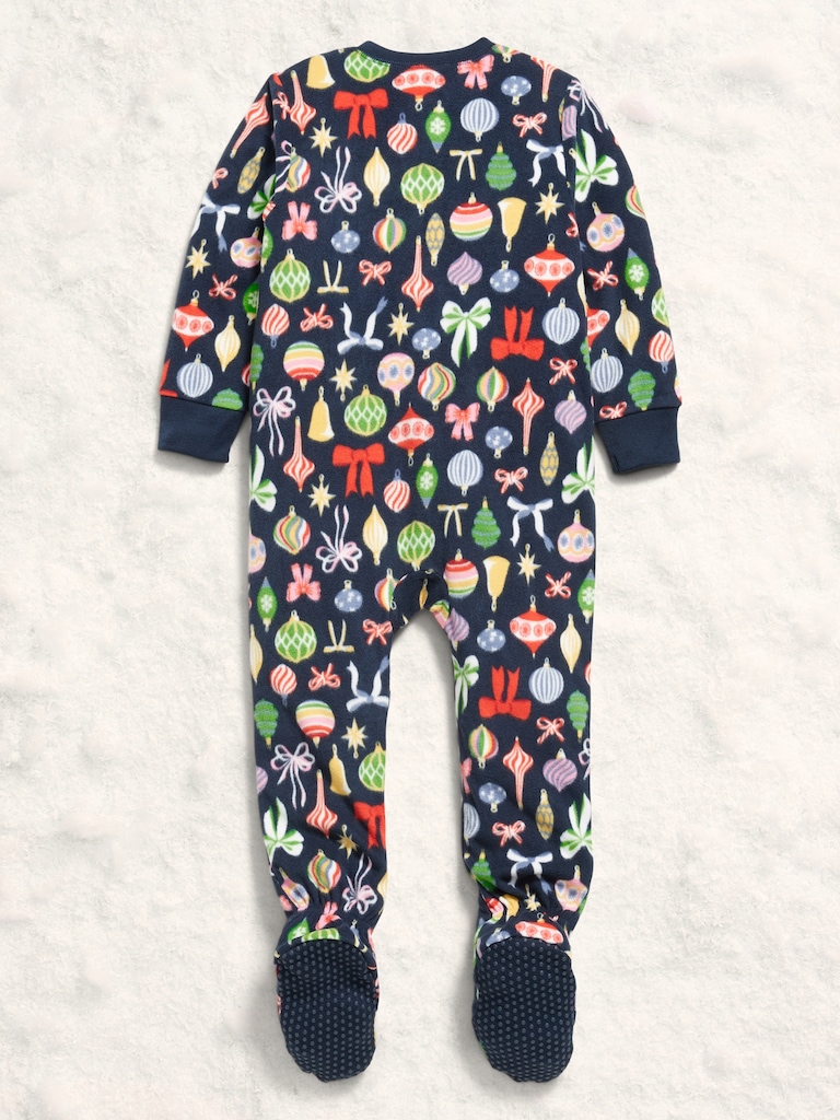 2-Way-Zip Microfleece Pajama One-Piece for Toddler & Baby