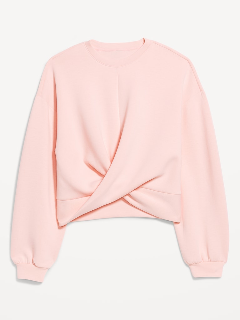 Bounce Fleece Twist-Front Top