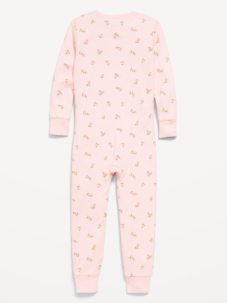 Unisex Snug-Fit 2-Way-Zip Printed Pajama One-Piece for Toddler & Baby