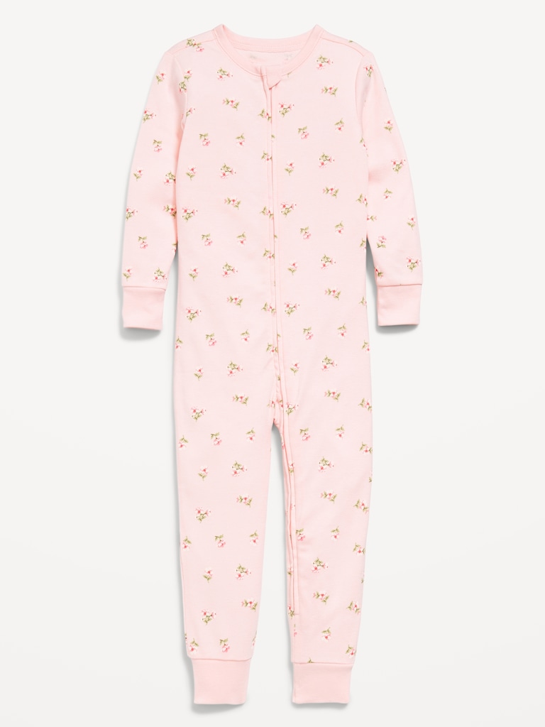 Unisex Snug-Fit 2-Way-Zip Printed Pajama One-Piece for Toddler & Baby