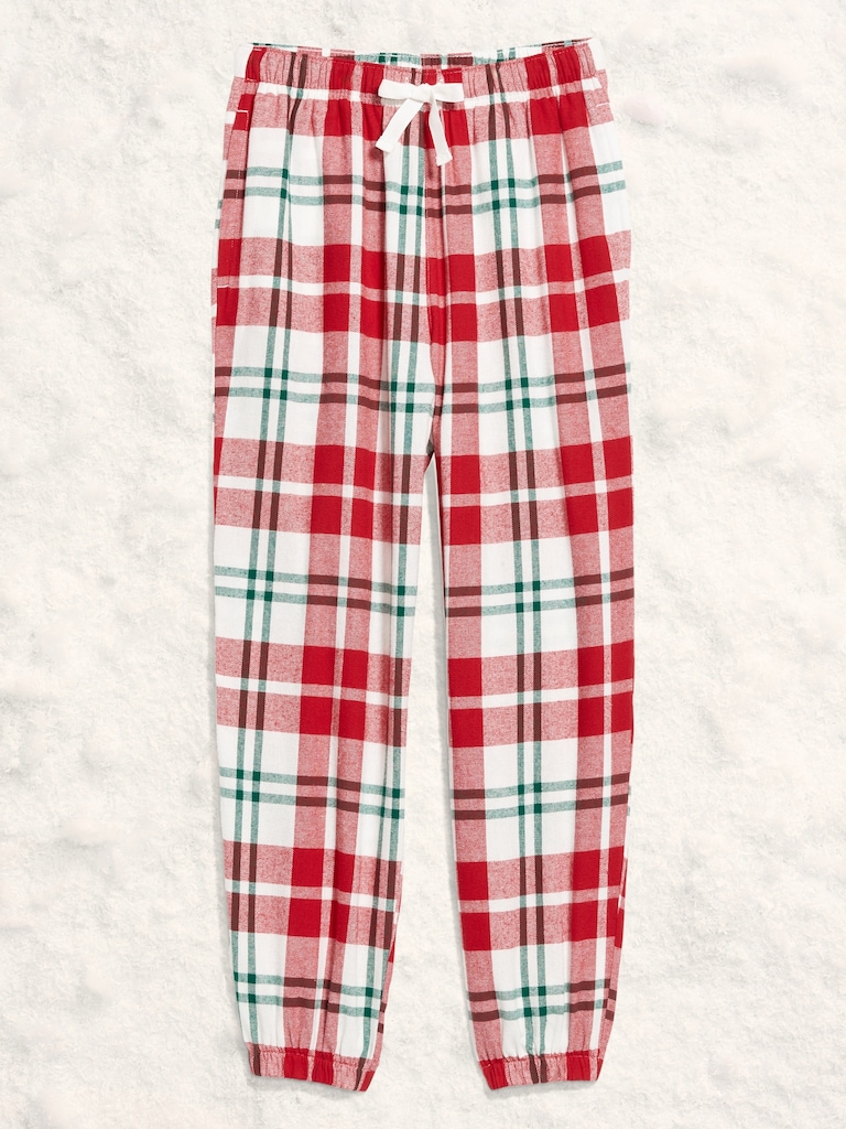 Plaid Flannel Pajama Joggers for Women