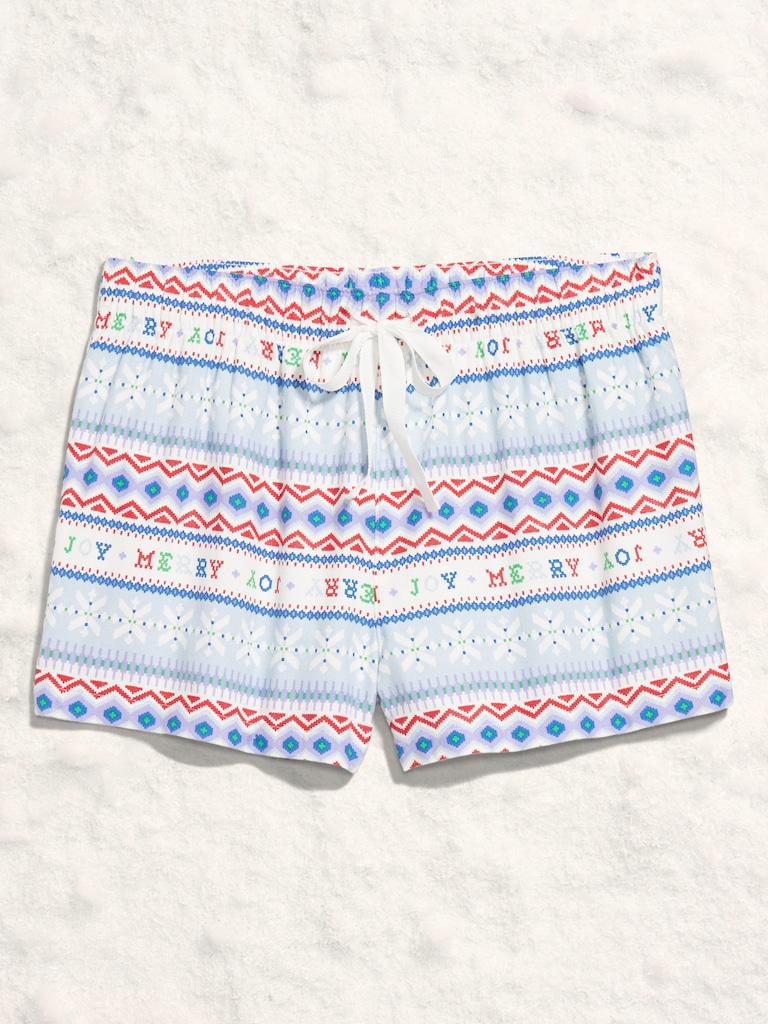 Flannel Boxer Pajama Shorts for Women