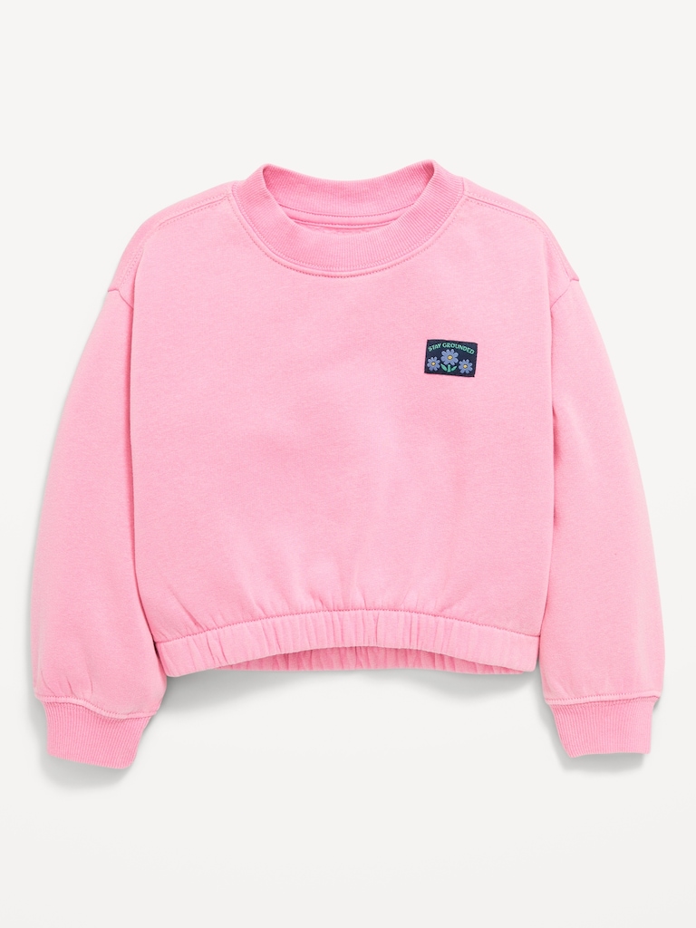 Balloon-Sleeve Sweatshirt for Toddler Girls