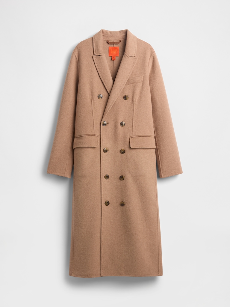 GapStudio Wool-Blend Double-Breasted Coat