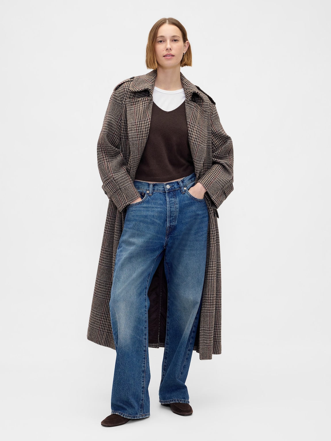 CashSoft Elbow Sleeve Crop Sweater