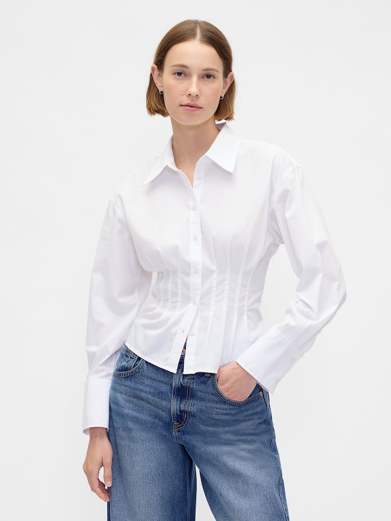 Organic Cotton Poplin Fitted Shirt