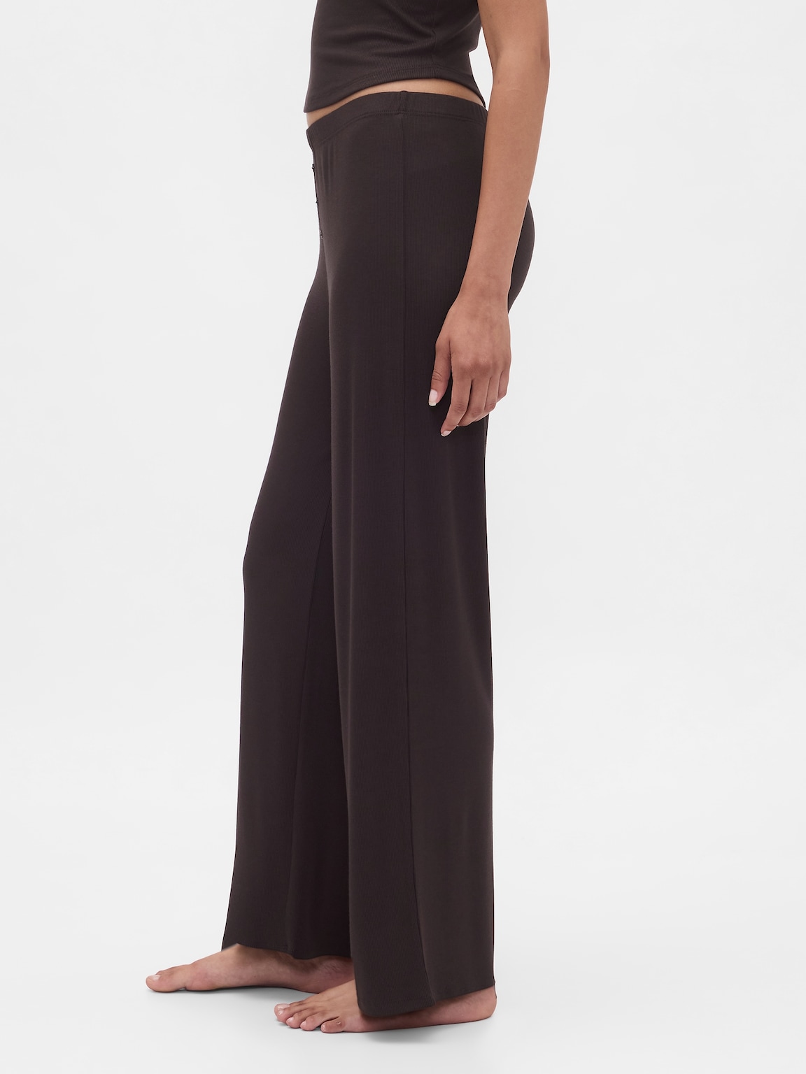 Mini Rib Wide-Leg PJ Pants