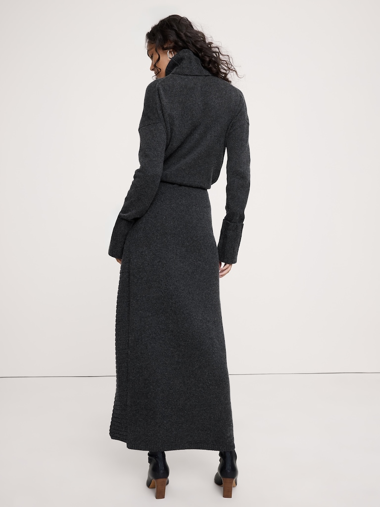 Merino-Cotton Maxi Sweater Dress