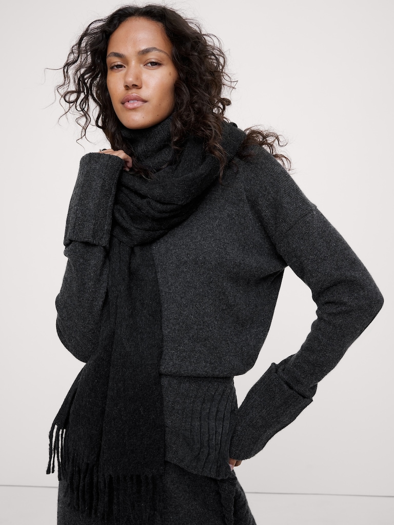 Merino-Cotton Maxi Sweater Dress