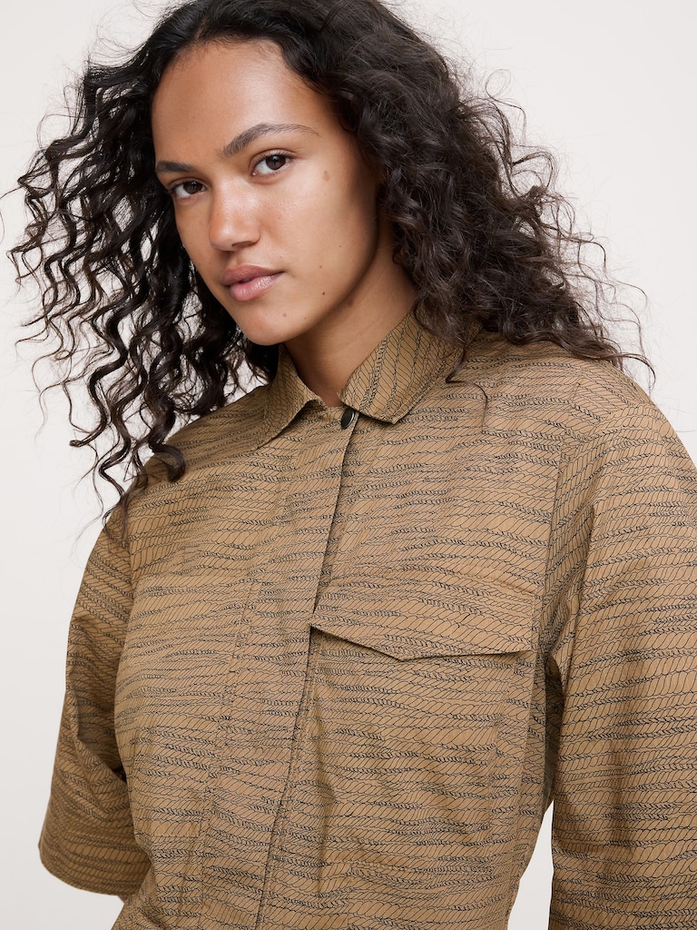 Stretch-Cotton Wide-Leg Utility Jumpsuit