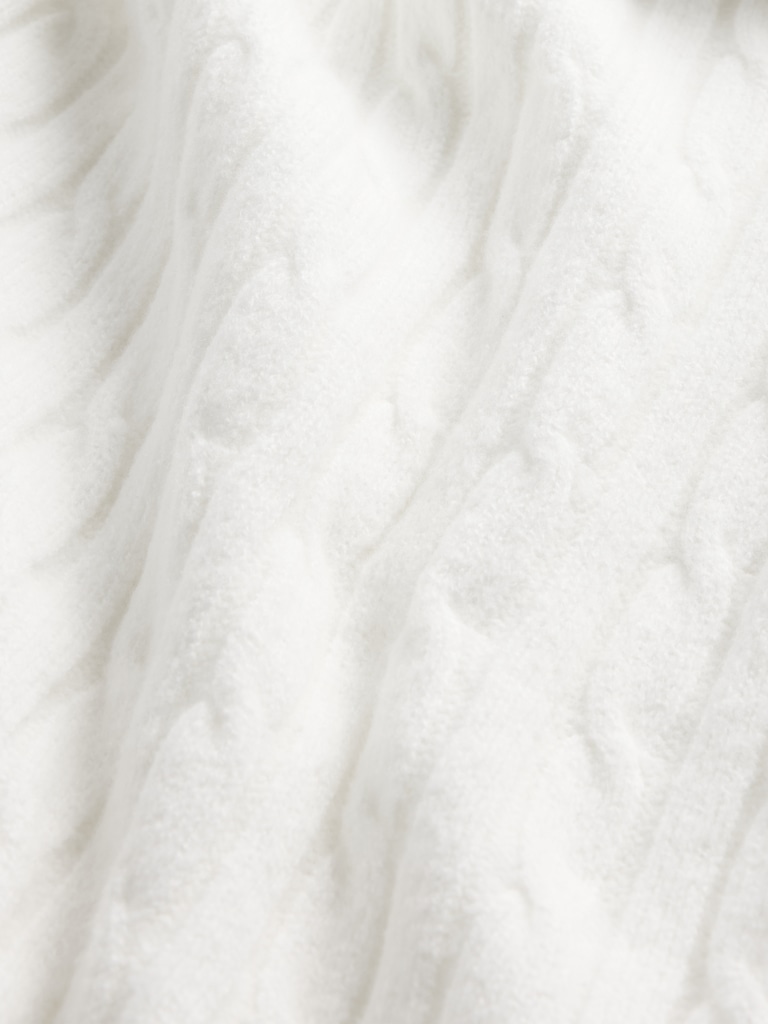 CashSoft Cable-Knit Mini Sweater Dress