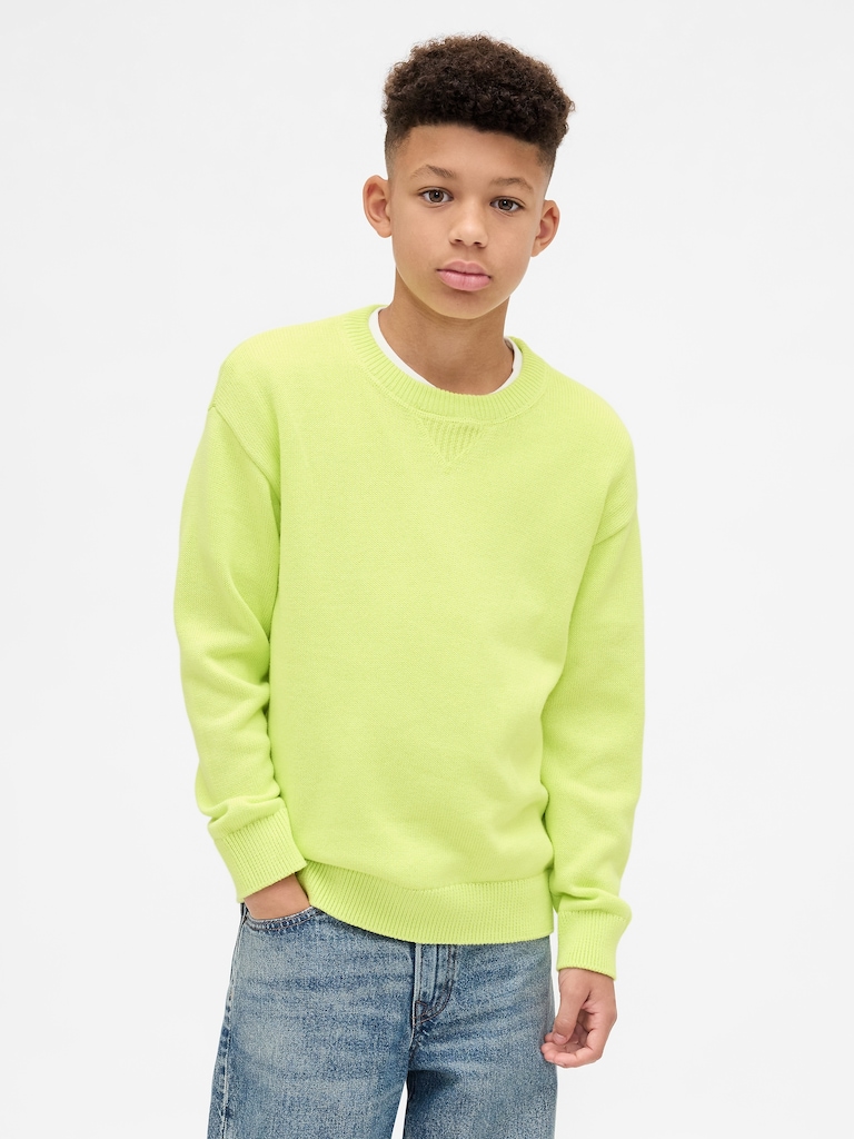 Kids Relaxed Crewneck Sweater