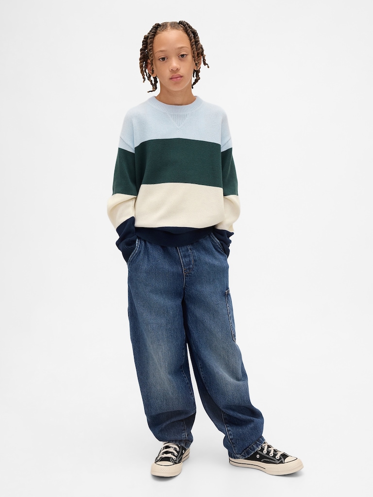 Kids Relaxed Crewneck Sweater