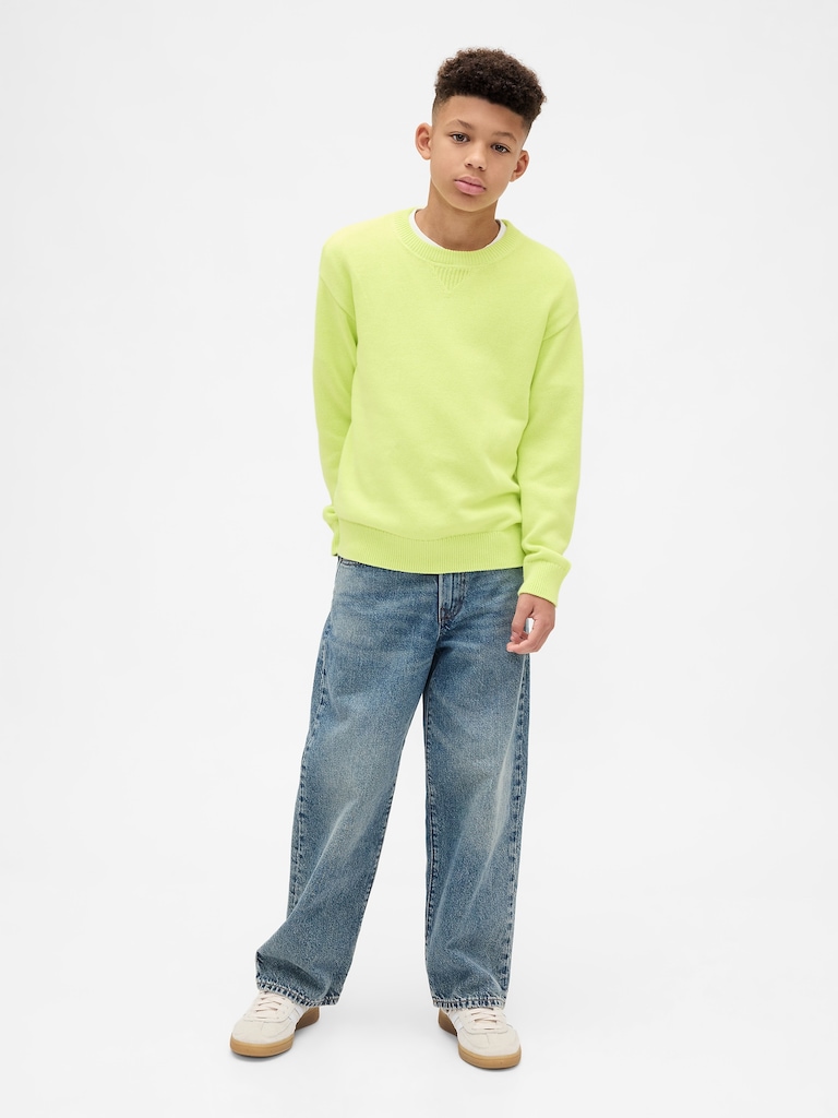Kids Relaxed Crewneck Sweater