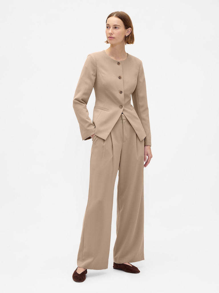 Collarless Blazer