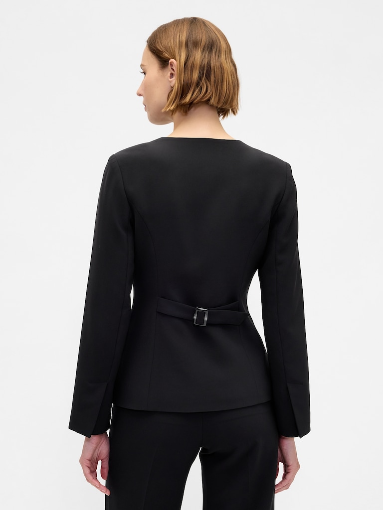 Collarless Blazer