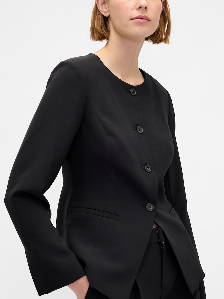 Collarless Blazer