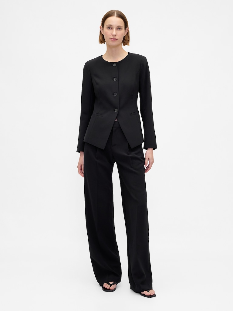 Collarless Blazer