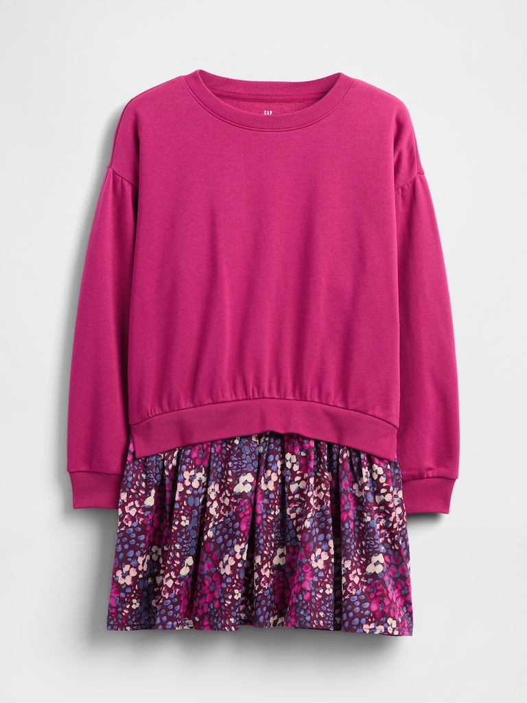 Kids VintageSoft Pleated Sweatshirt Dress