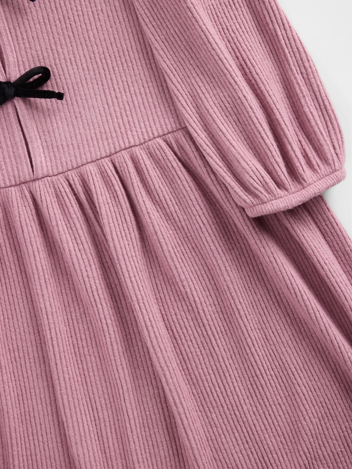 Kids Softspun Rib Bow-Front Dress