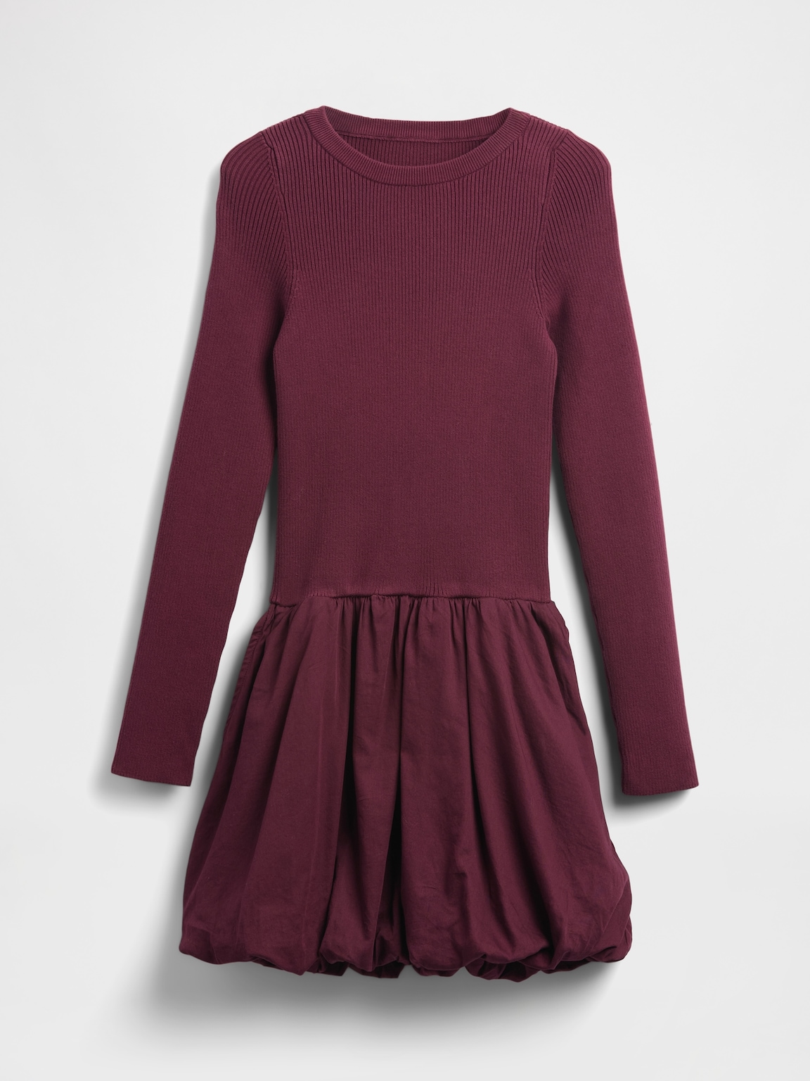 Mixed Media Bubble Mini Dress