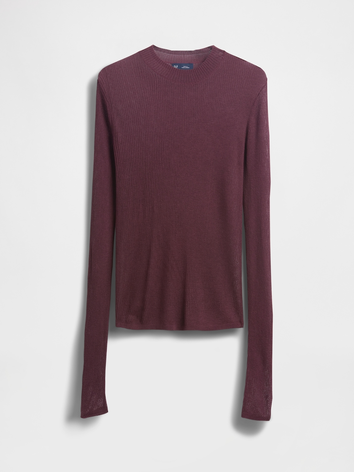 High-Neck Sheer Sweater