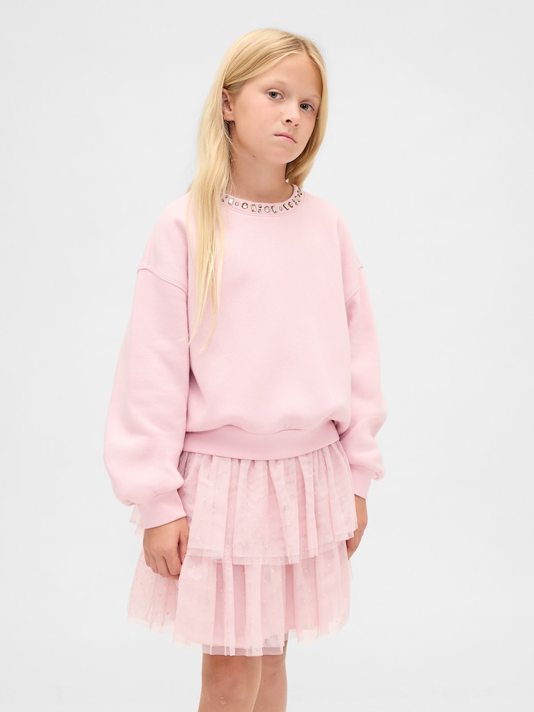 Kids Embellished Dolman Sweatshirt