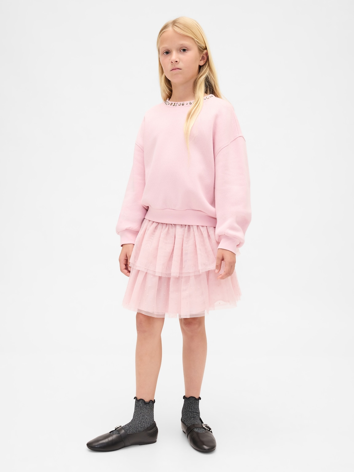 Kids Embellished Dolman Sweatshirt