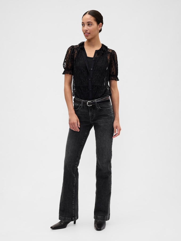 Lace Puff Sleeve Top