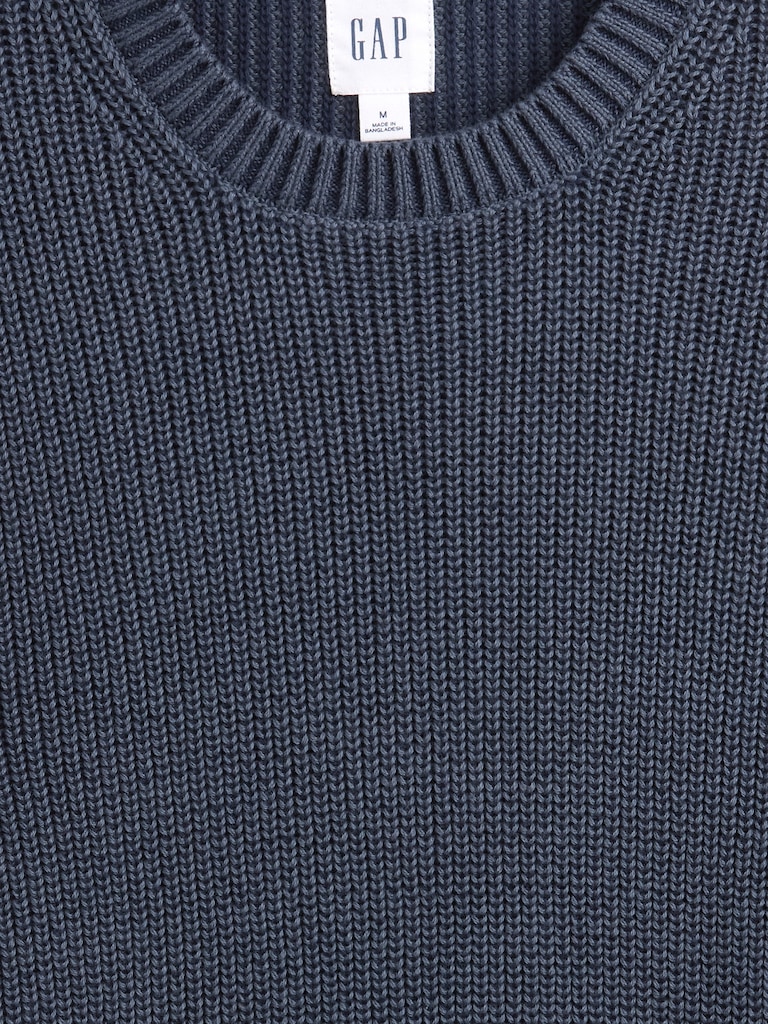 Relaxed Plaited Crewneck Sweater