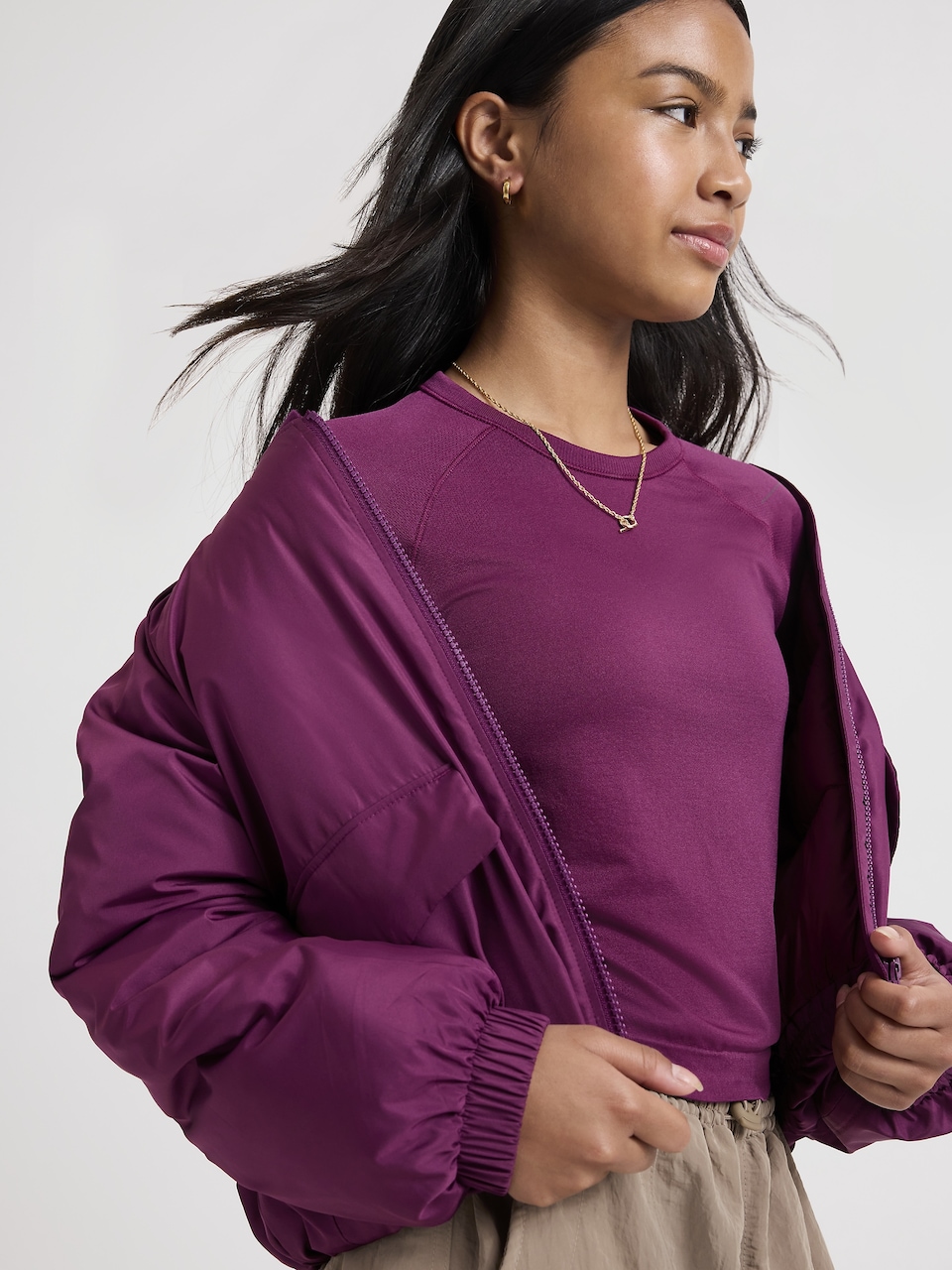 V-Neck Hardware One-Piece Swimsuit