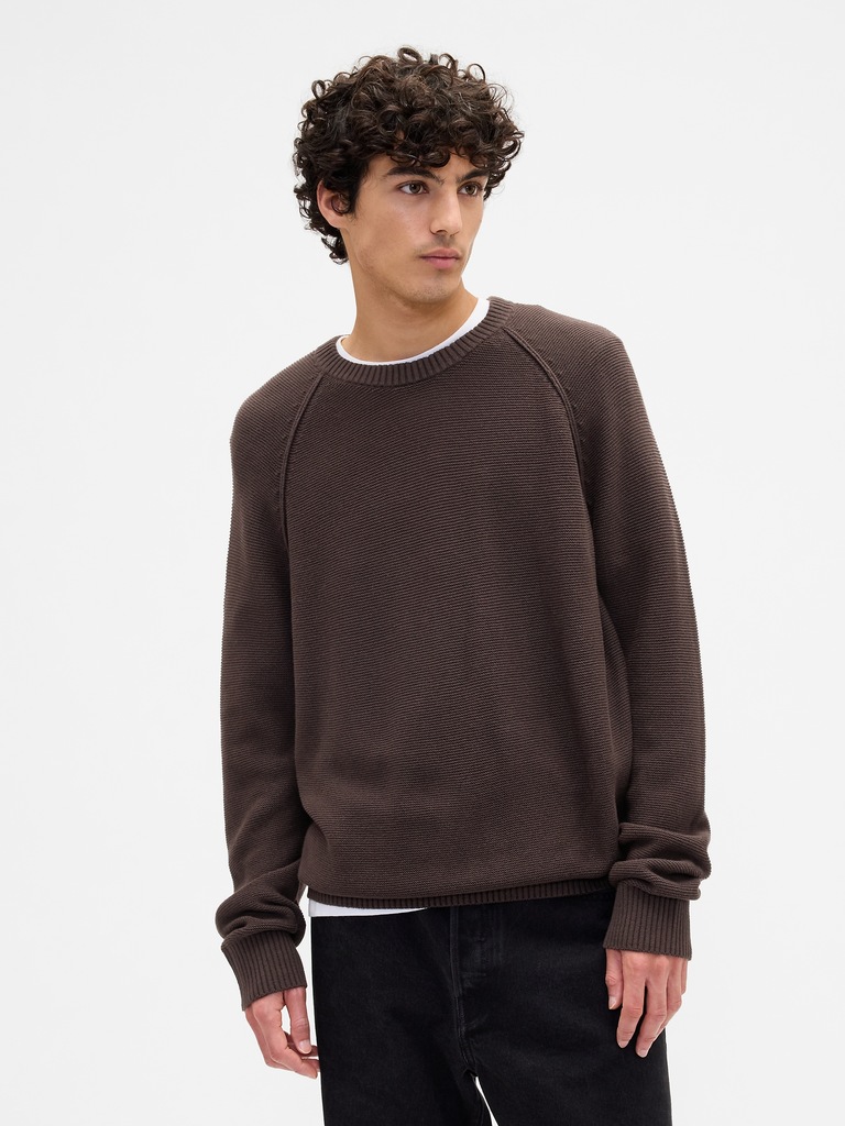 Garter Crewneck Sweater