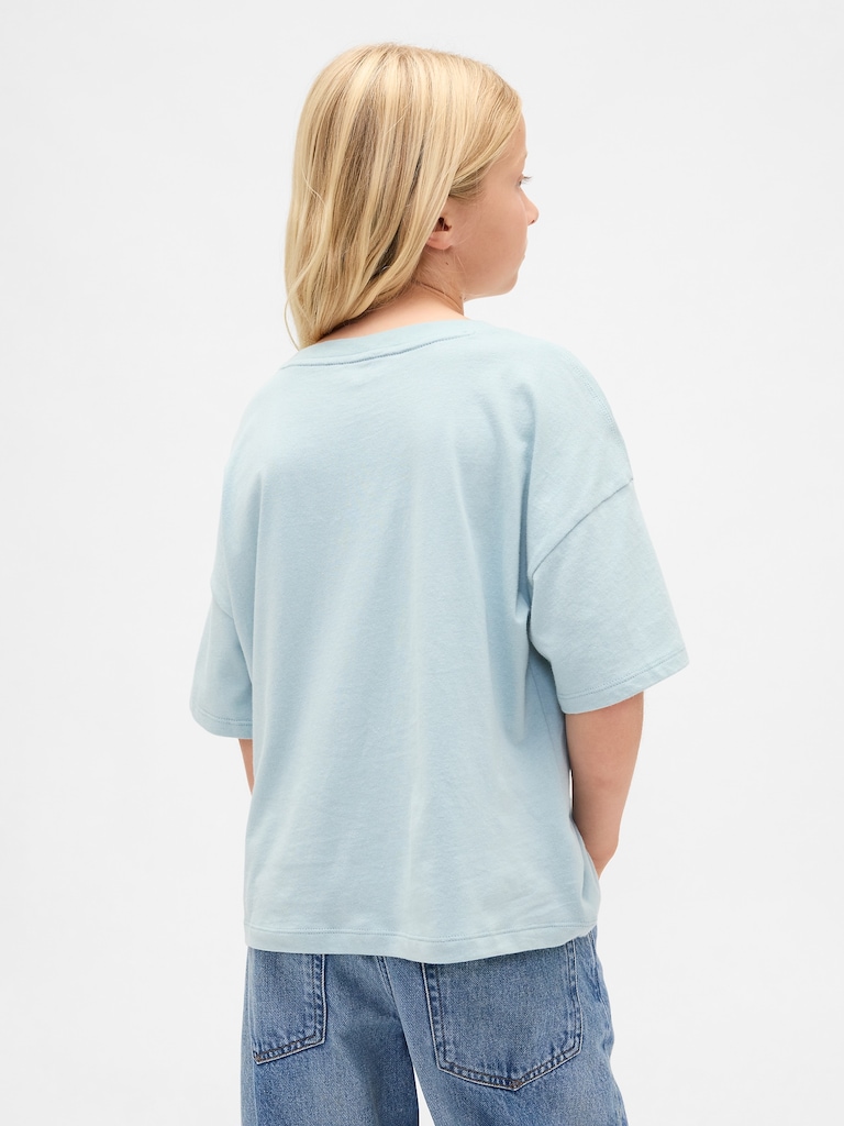 Kids Oversized Flippy Sequin Graphic T-Shirt